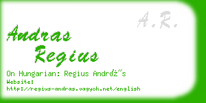 andras regius business card